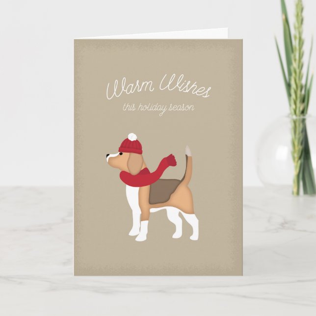 Helgdag Card med beagle-illustration Helgkort (Framsida)
