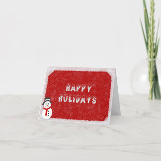 Helgdag Card - Röd Snögubbe Helgkort