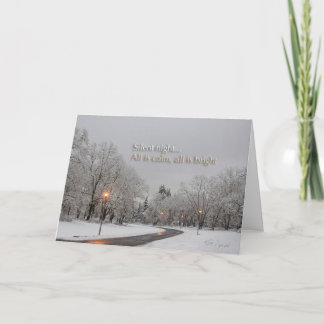 Helgdag Card - tyst natt - med beskrivning Helgkort