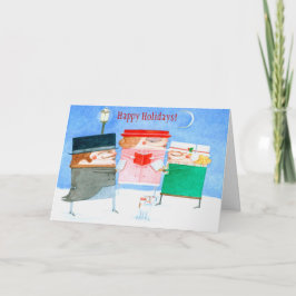 Helgdag Carolers Greeting Card Helgkort