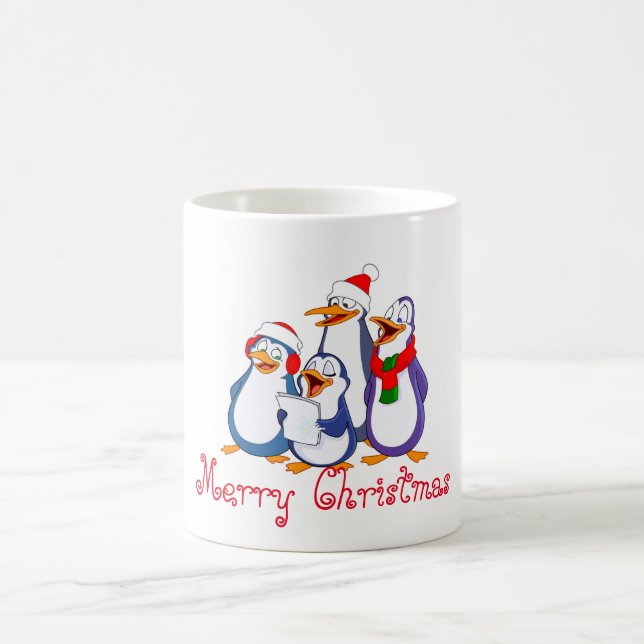 Helgdag Ceramic Mugg-Merry Penguins Kaffemugg (Center)