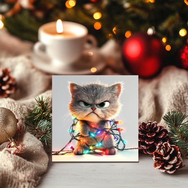 Helgdag Chaos-Helgdag för kattdjur Julkort (Skapare uppladdad)