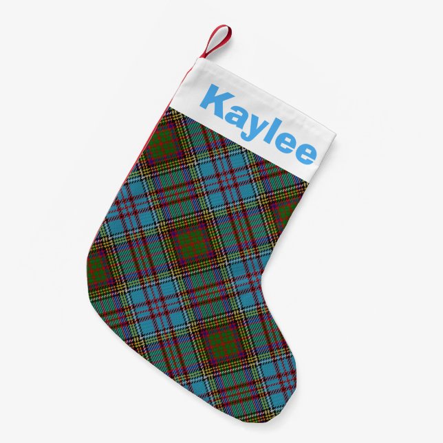 Helgdag Charm Klan Andersson Tartan Liten Julstrumpa (Framsidan (Hängande))