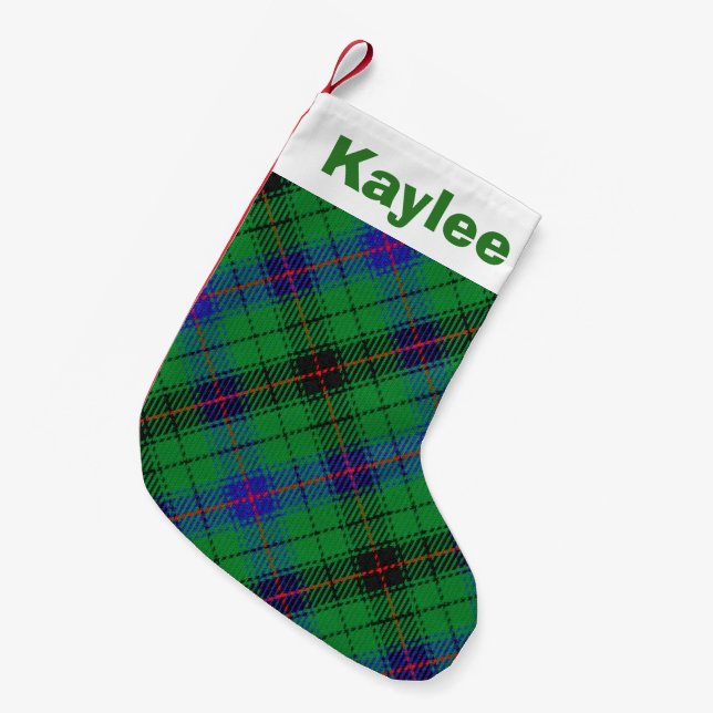 Helgdag Charm Klan Davidson Tartan Liten Julstrumpa (Framsidan (Hängande))