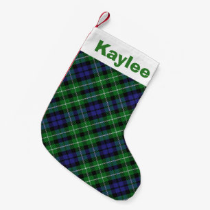 Helgdag Charm Klan Graham Tartan Liten Julstrumpa