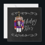 Helgdag Cheer Chalkboard Lila och Red Nutcracker Julkort<br><div class="desc">Helgdag temaobjekt designade av Umua. Tryckt och avsänt av Zazzle eller deras närstående företag.</div>