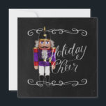 Helgdag Cheer Chalkboard Lila och Red Nutcracker Julkort<br><div class="desc">Helgdag temaobjekt designade av Umua. Tryckt och avsänt av Zazzle eller deras närstående företag.</div>