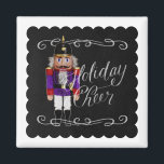 Helgdag Cheer Chalkboard Lila och Red Nutcracker Magnet<br><div class="desc">Helgdag temaobjekt designade av Umua. Tryckt och avsänt av Zazzle eller deras närstående företag.</div>