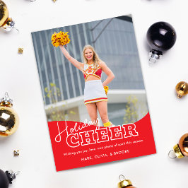 Helgdag Cheer Cheerlead-julfotoport Julkort