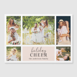 Helgdag Cheer Collage Rosa Julfoto