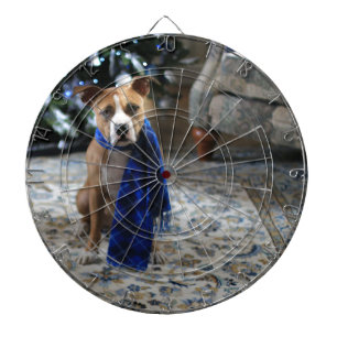 Helgdag Cheer från Pit Bull Rädding Hund Darttavla