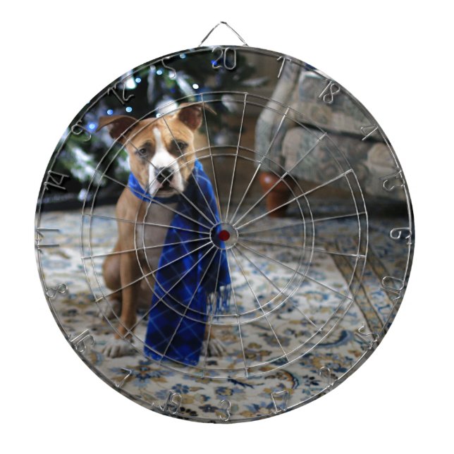 Helgdag Cheer från Pit Bull Rädding Hund Darttavla (Framsidan)