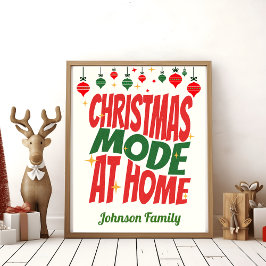 Helgdag Cheer hemma - Anpassningsbarnas julsignatu Poster