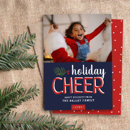 Helgdag Cheer Jul Photo Card Julkort