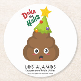 Helgdag Cheer med Duke Underlägg Papper Rund