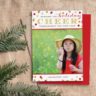 Helgdag Cheer Modern Julfotoport Julkort