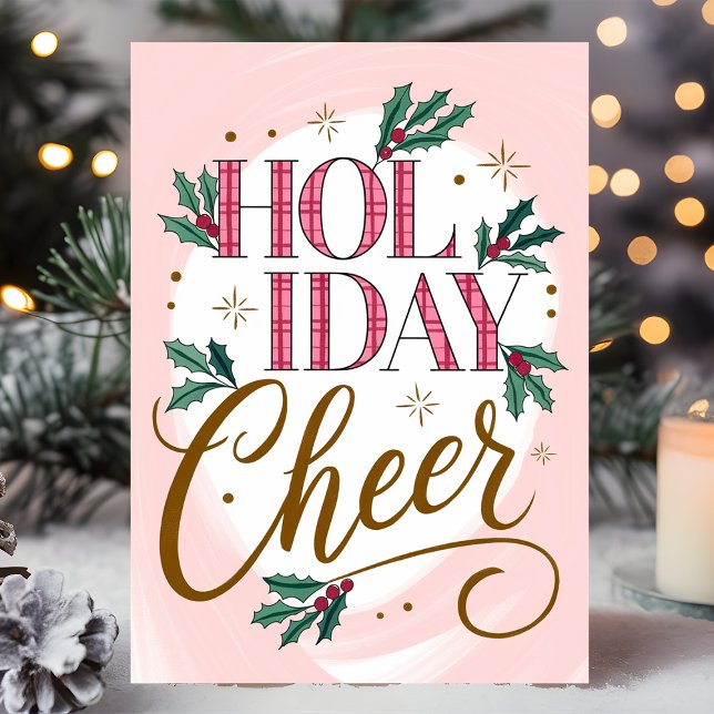 Helgdag Cheer Play och Holly-julkort Helgkort (Skapare uppladdad)
