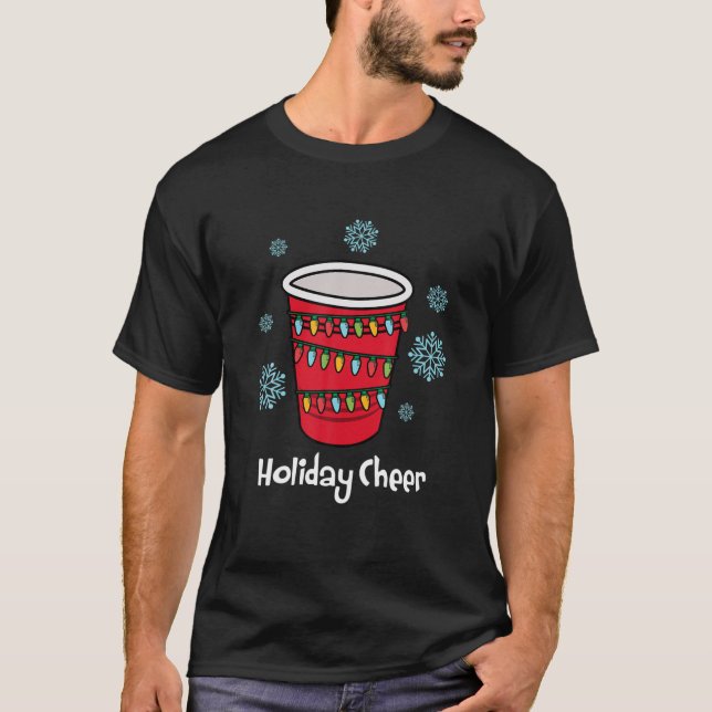 Helgdag Cheer Red Solo Kopp jul Beer Pong T Shirt (Framsida)