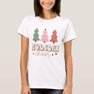 Helgdag Cheer Retro-jul T Shirt