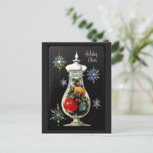 Helgdag Cheer Vintage Black Godisskål Vykort