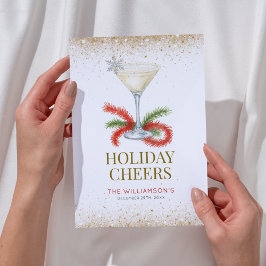 Helgdag Cheers Cocktail Martini jul Julkort