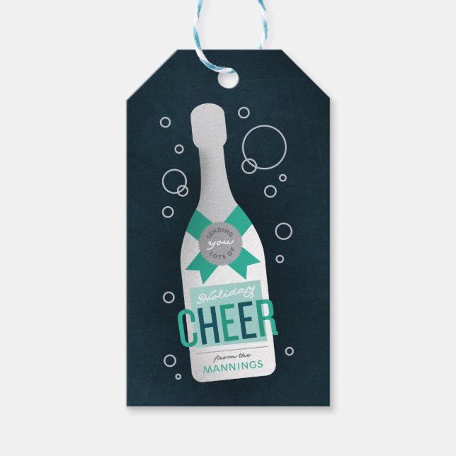 Helgdag Cheers! Juletiketter Presentetikett (Framsidan)
