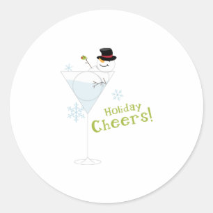 Helgdag Cheers Runt Klistermärke