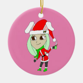 helgdag chibi bunnygirl ceramic ornament