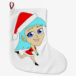 helgdag chibi stor julstrumpa