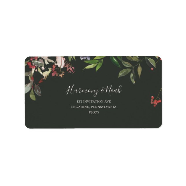 Helgdag Chic Adressetiketter för OSA av botaniska  (Framsidan)