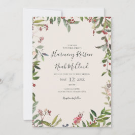 Helgdag Chic botaniskt | Champagne i ett enda invi Inbjudningar