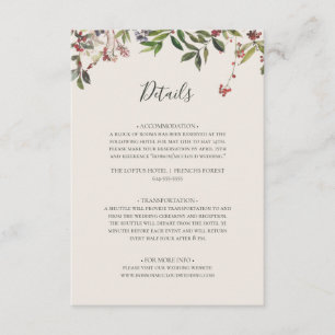 Helgdag Chic botaniskt   Information om champagne  Tilläggskort