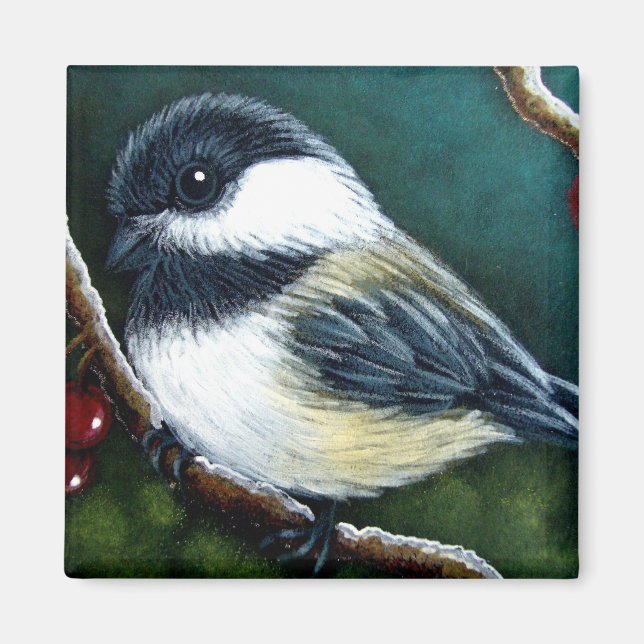 HELGDAG CHICKADEE 1 Magnet (Framsidan)