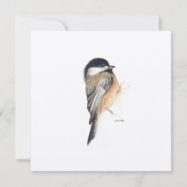Helgdag Chickadee Painting Watercolor Julkort