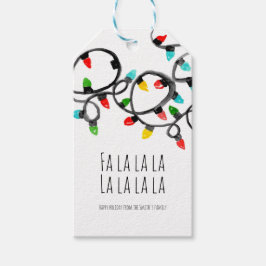 Helgdag christmas ljus märkre för enkel gåva presentetikett