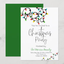 Helgdag christmas party christmas ljus inbjudan