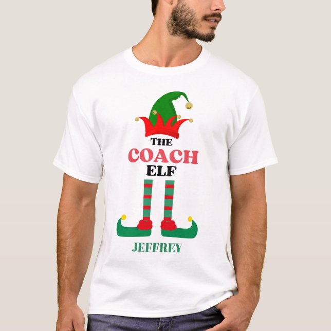 Helgdag Coach Elf T Shirt (Framsida)