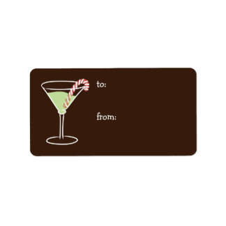 Helgdag Cocktail Gift-Märkre Adressetikett