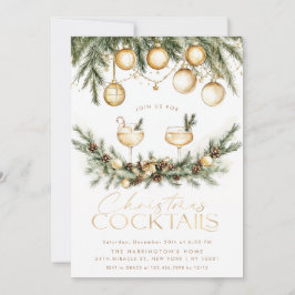 Helgdag Cocktail Modern Drinks jul Party Inbjudningar