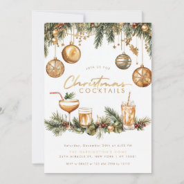 Helgdag Cocktail Modern Elegant jul Party Inbjudningar