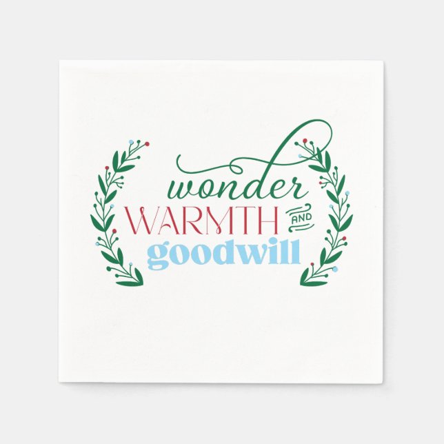 Helgdag Cocktail Napkins Pappersservett (Framsidan)