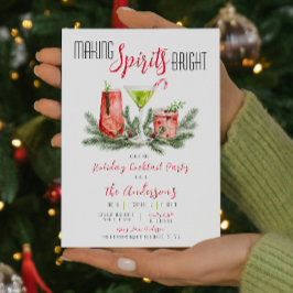 Helgdag Cocktail Party Skapar Spirits Bright Inbjudningar