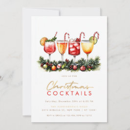 Helgdag Cocktails Festive Drinks jul Party Inbjudningar