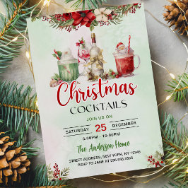 Helgdag Cocktails Festive Drinks jul Party Inbjudningar