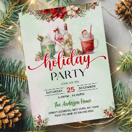 Helgdag Cocktails Festive Drinks jul Party Inbjudningar