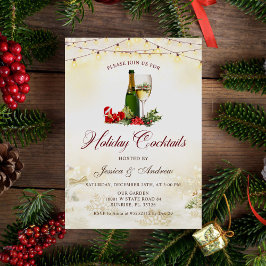 Helgdag Cocktails Modern Festive jul Party Inbjudningar