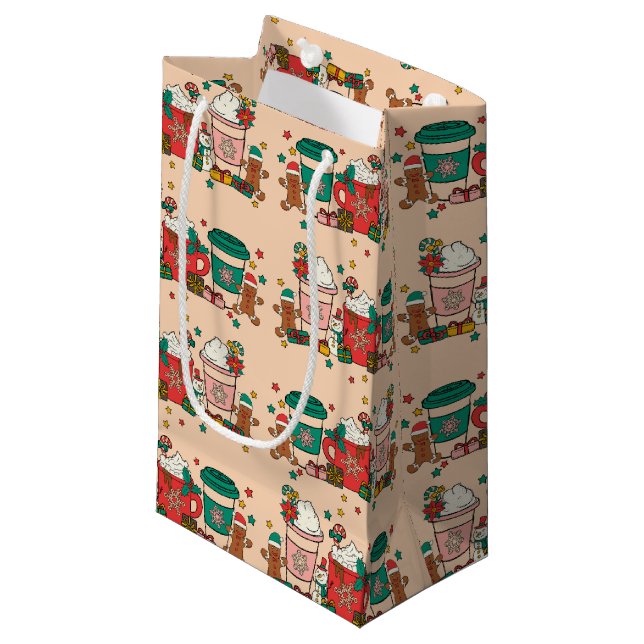 Helgdag Coffee Apricot Small Gift Bag (Framsidan Vinklad)