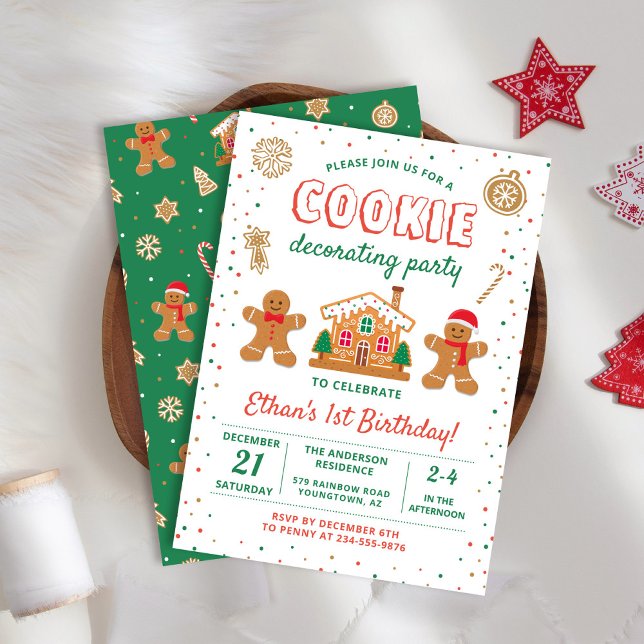 Helgdag Cookie Decorerar Party Birthday Inbjudningar (Skapare uppladdad)