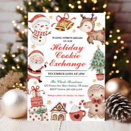 Helgdag Cookie Exchange-inbjudan, jul Inbjudningar