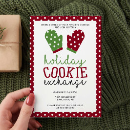 Helgdag Cookie Exchange Party jul Oven Mitts Inbjudningar
